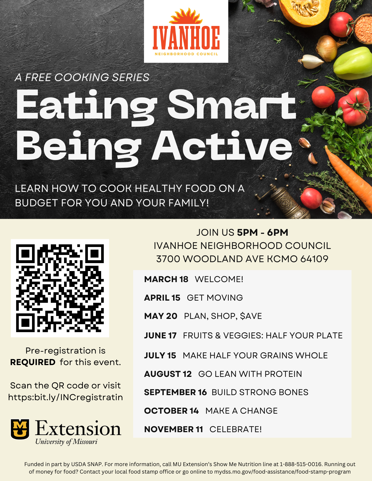 Cooking Class: Eating Smart Being Active (ESBA) - Get Moving